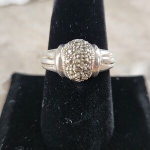 Sterl8ng Silver Marcasite Ring, Size 8.5